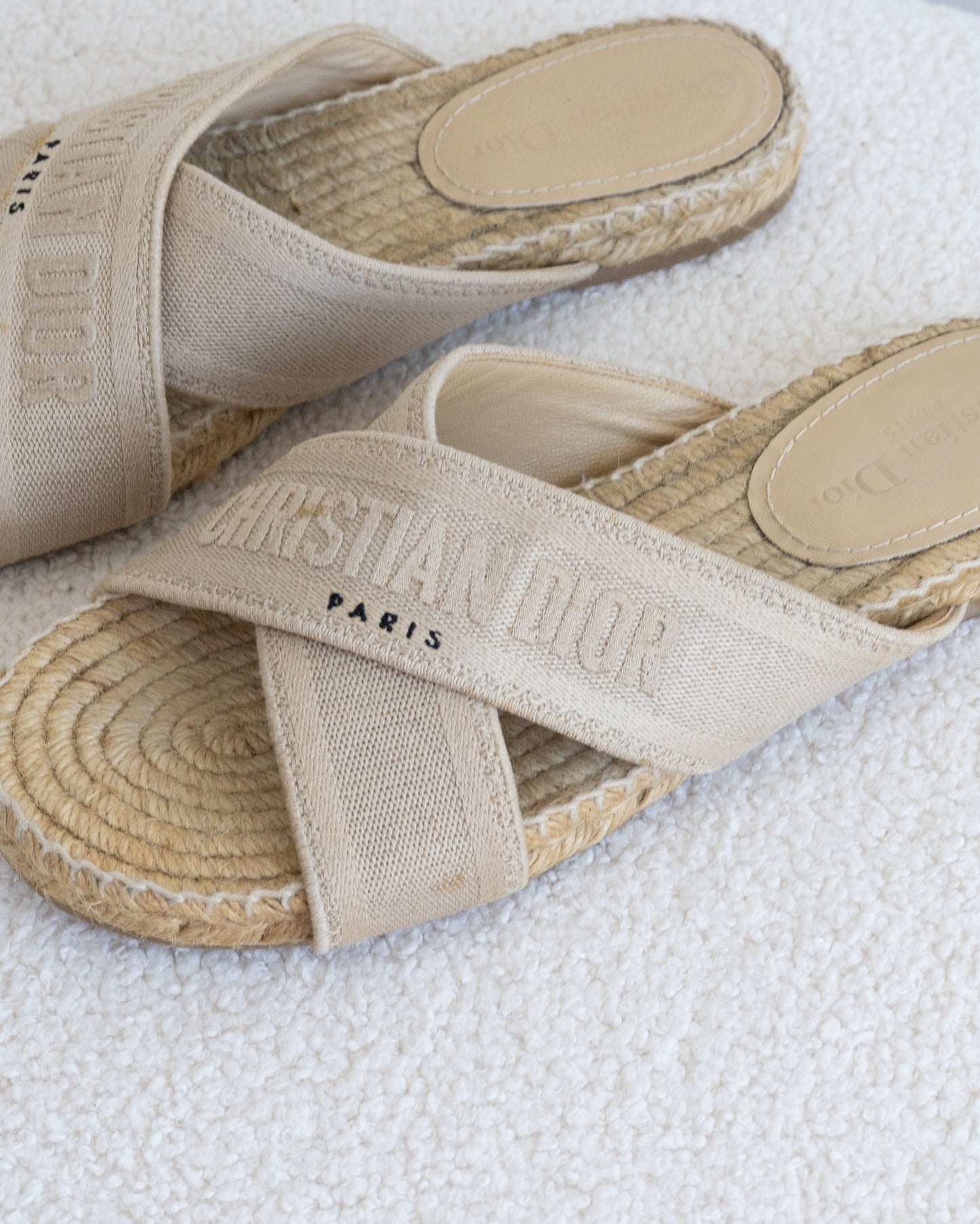 CHRISTIAN DIOR Raffia Slides 38