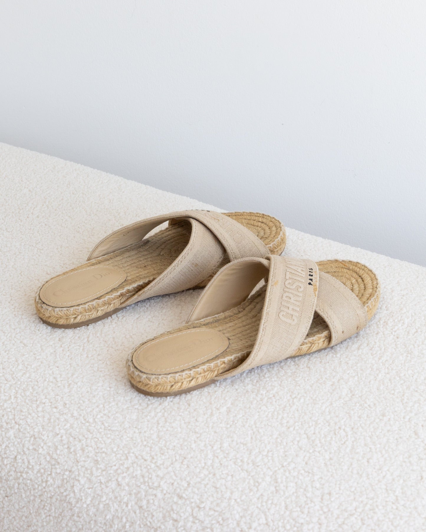 CHRISTIAN DIOR Raffia Slides 38