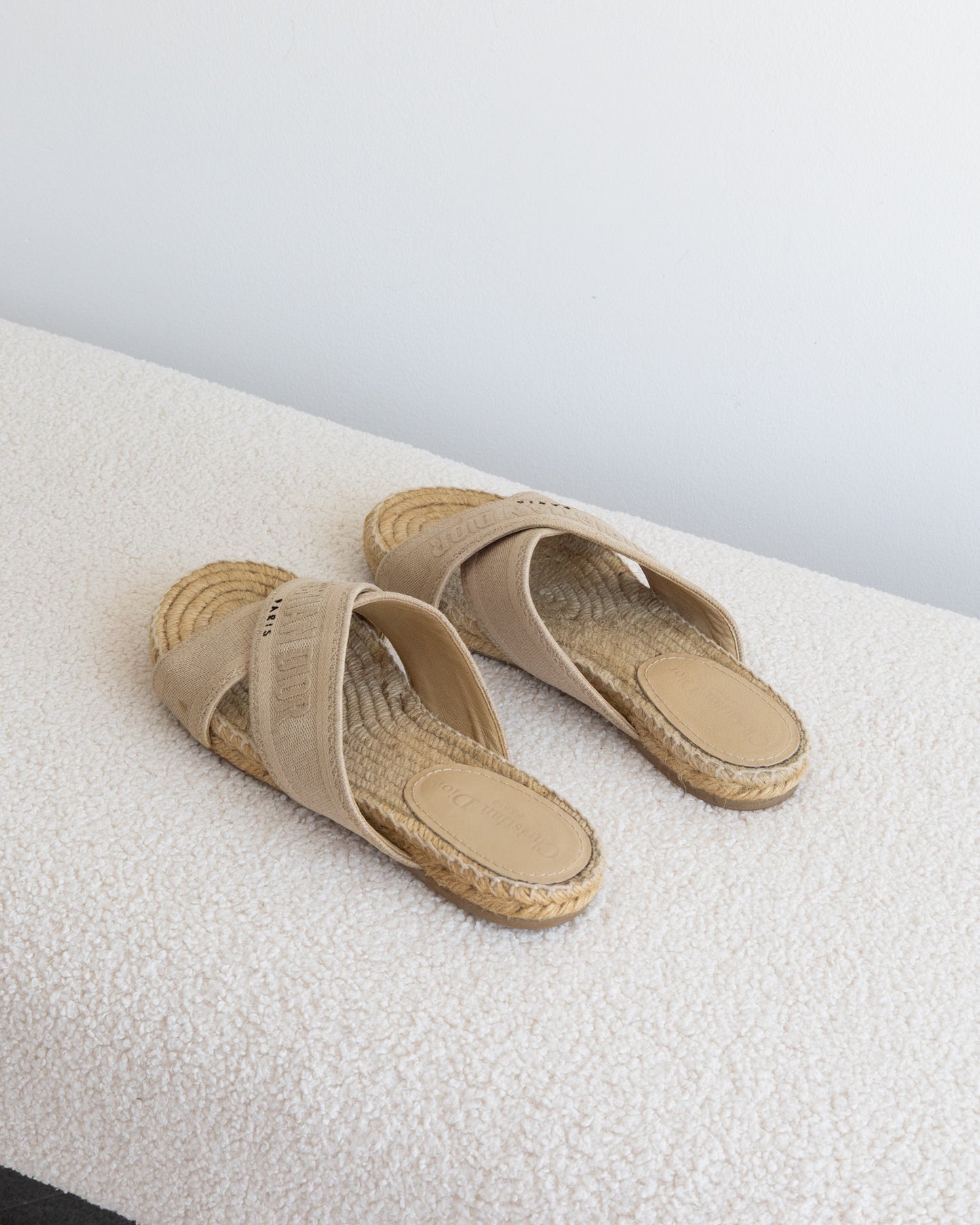 CHRISTIAN DIOR Raffia Slides 38