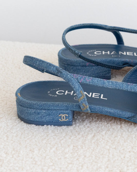 CHANEL SlingBlacks 38