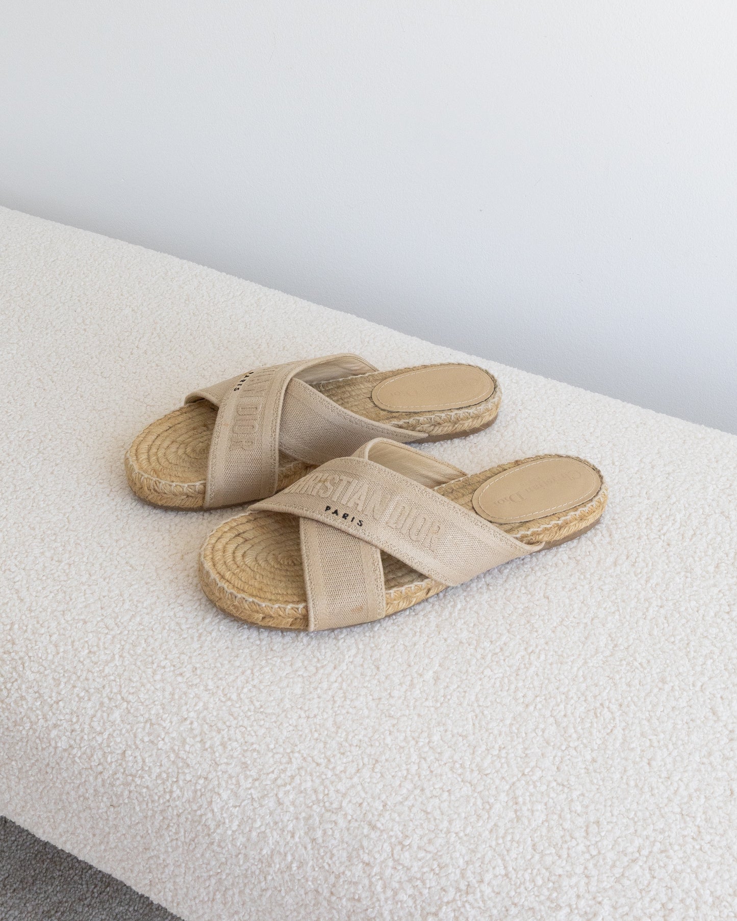 CHRISTIAN DIOR Raffia Slides 38