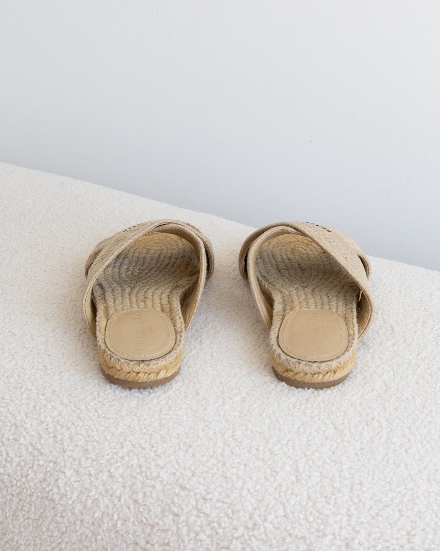 CHRISTIAN DIOR Raffia Slides 38
