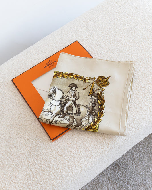 HERMÈS Napoleon Silk Scarf 90