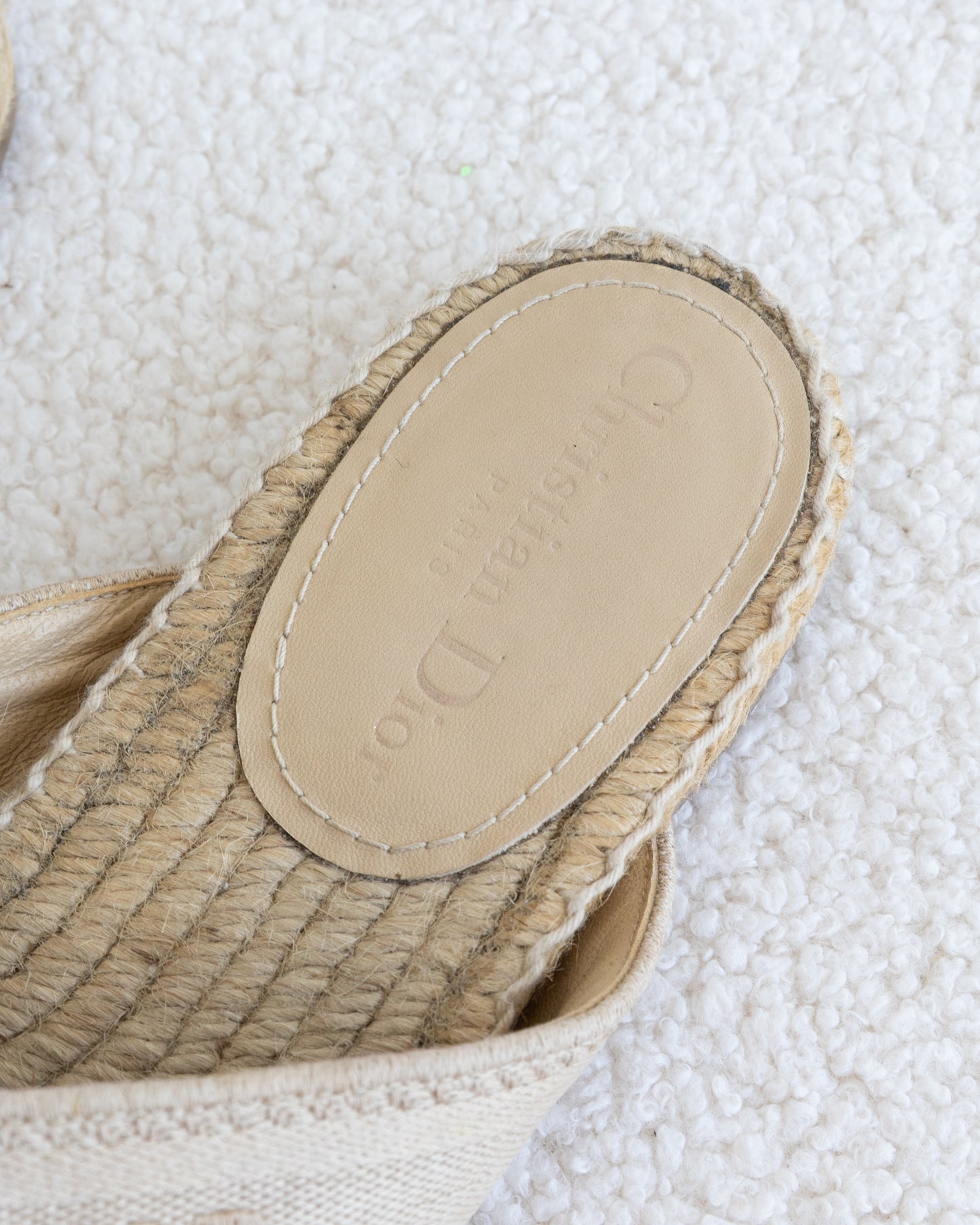 CHRISTIAN DIOR Raffia Slides 38