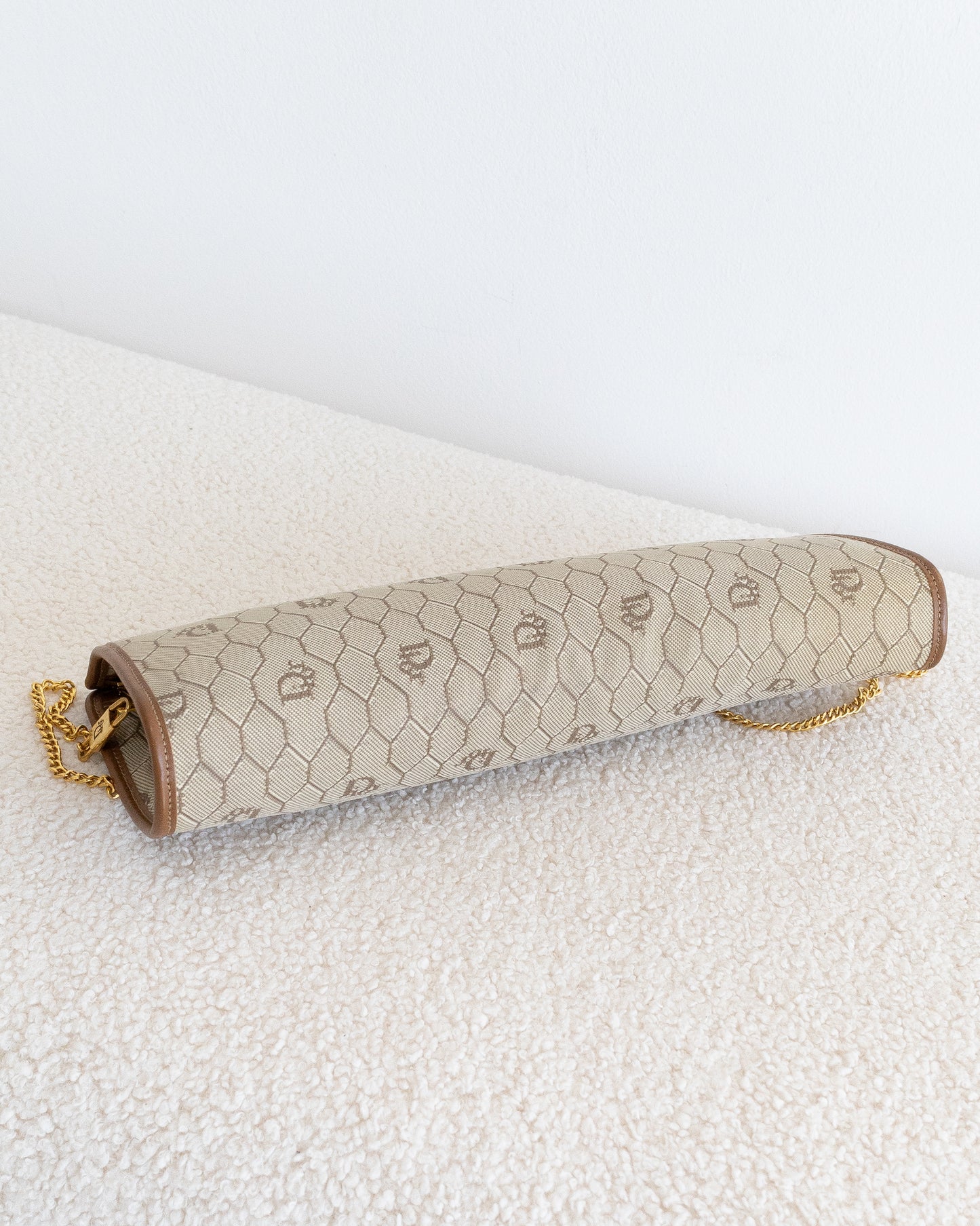 CHRISTIAN DIOR Honeycomb Chain Clutch