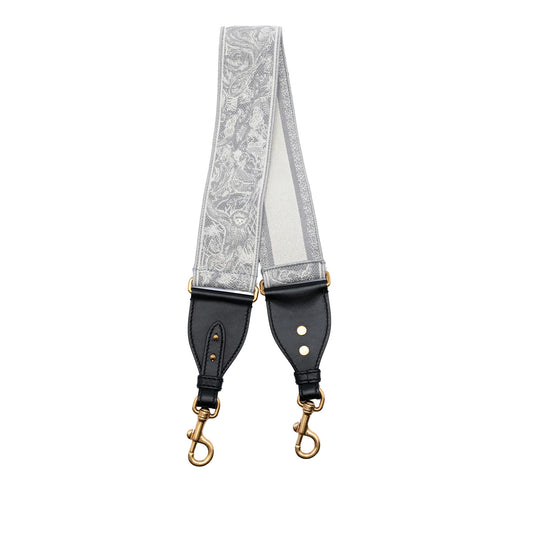 CHRISTIAN DIOR Embroidered Toile de Jouy Strap