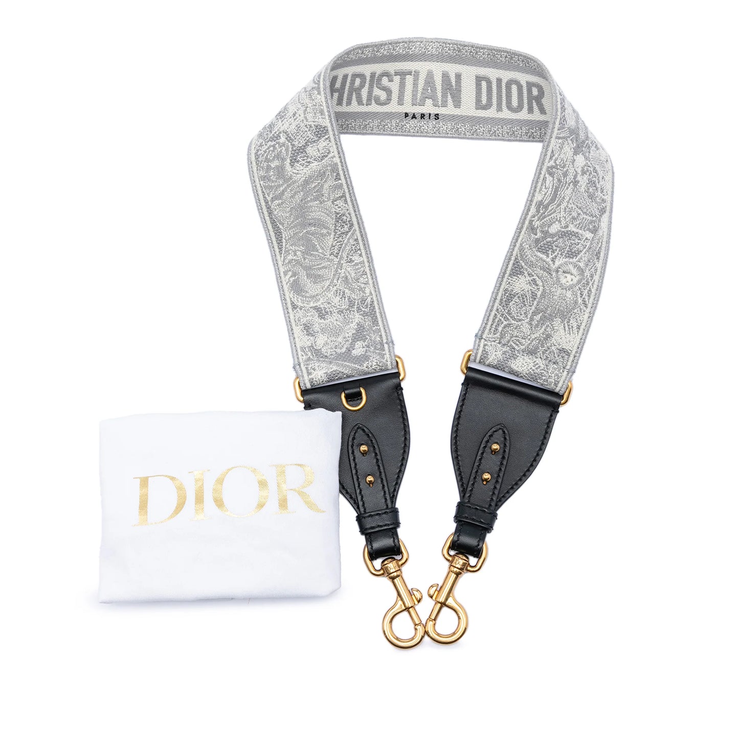 CHRISTIAN DIOR Embroidered Toile de Jouy Strap