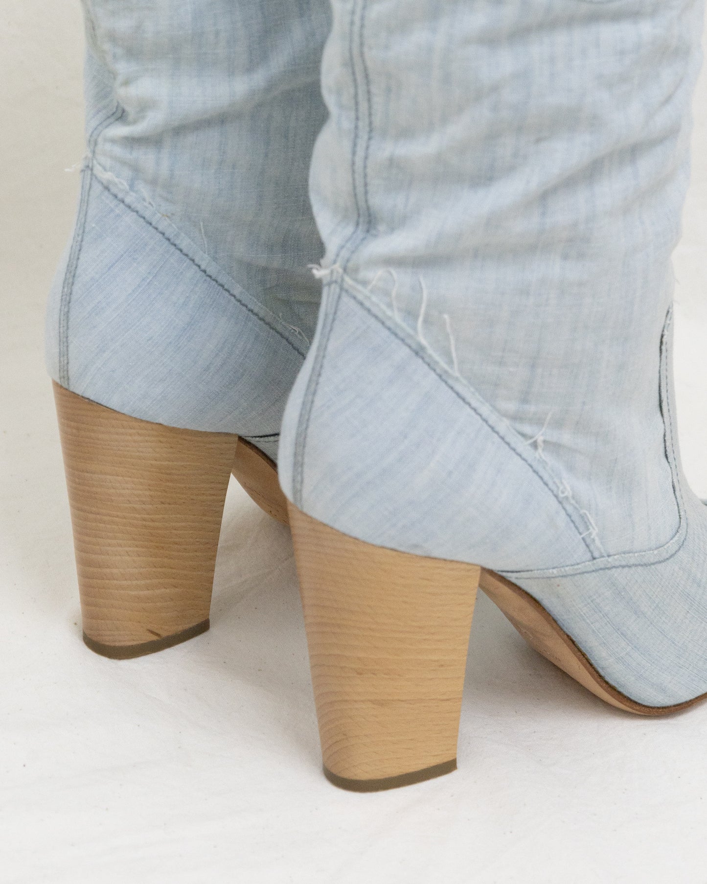 CHANEL Denim Boots 38C - THE VOG CLOSET