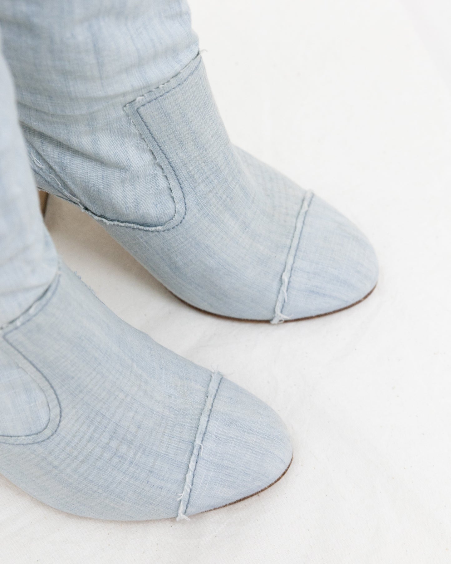 CHANEL Denim Boots 38C - THE VOG CLOSET