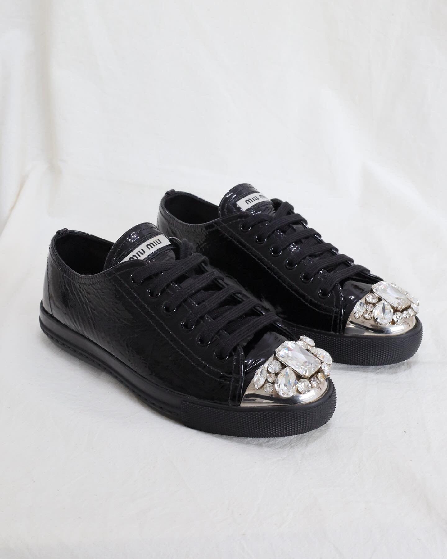 MIU MIU Crystal Sneakers 36,5 - THE VOG CLOSET