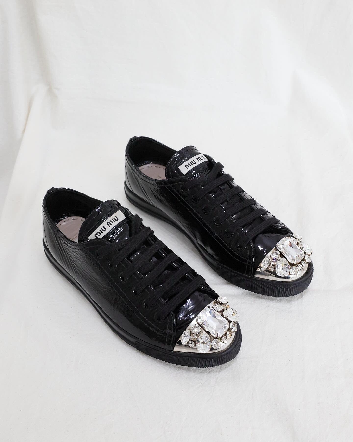 MIU MIU Crystal Sneakers 36,5 - THE VOG CLOSET