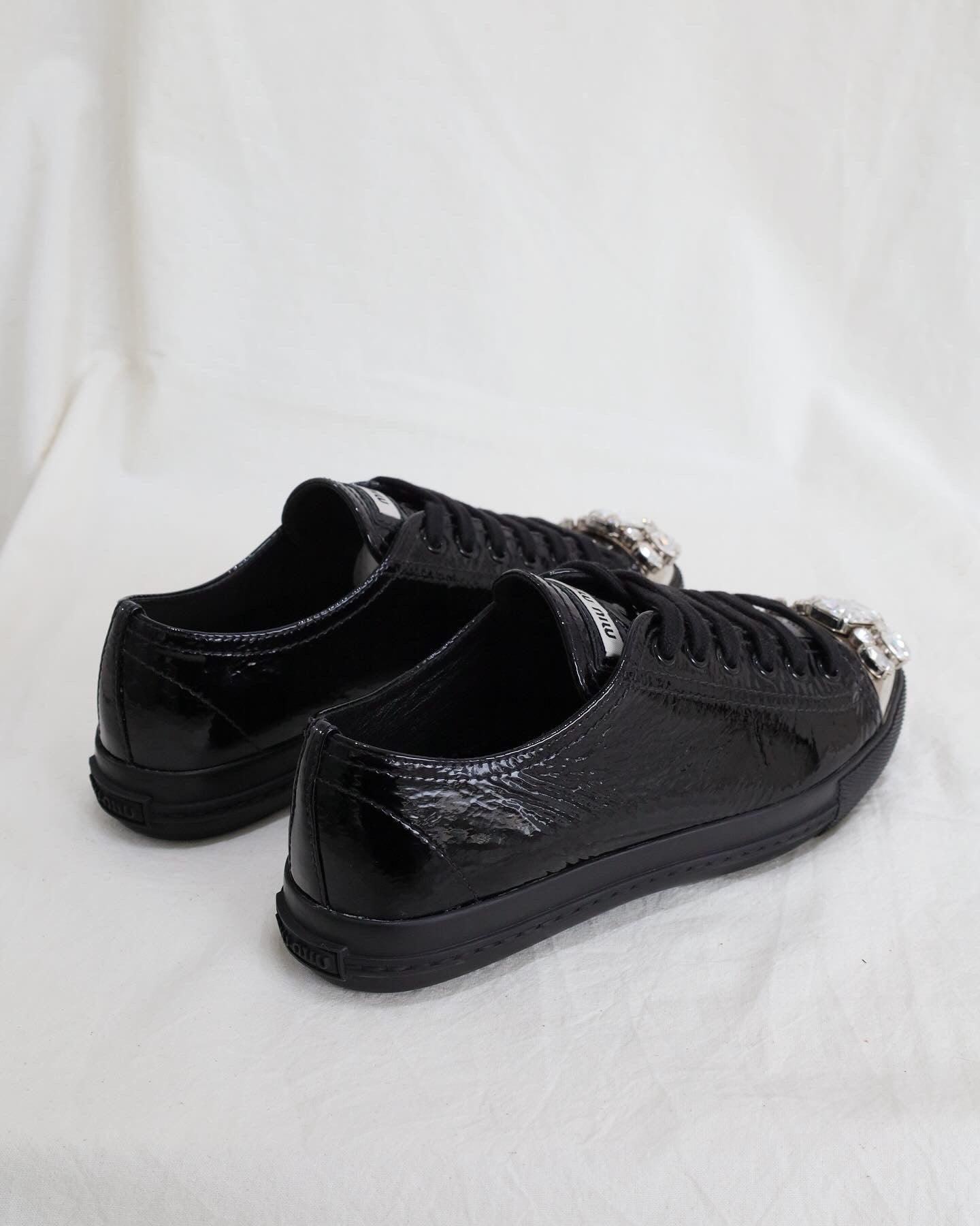 MIU MIU Crystal Sneakers 36,5 - THE VOG CLOSET