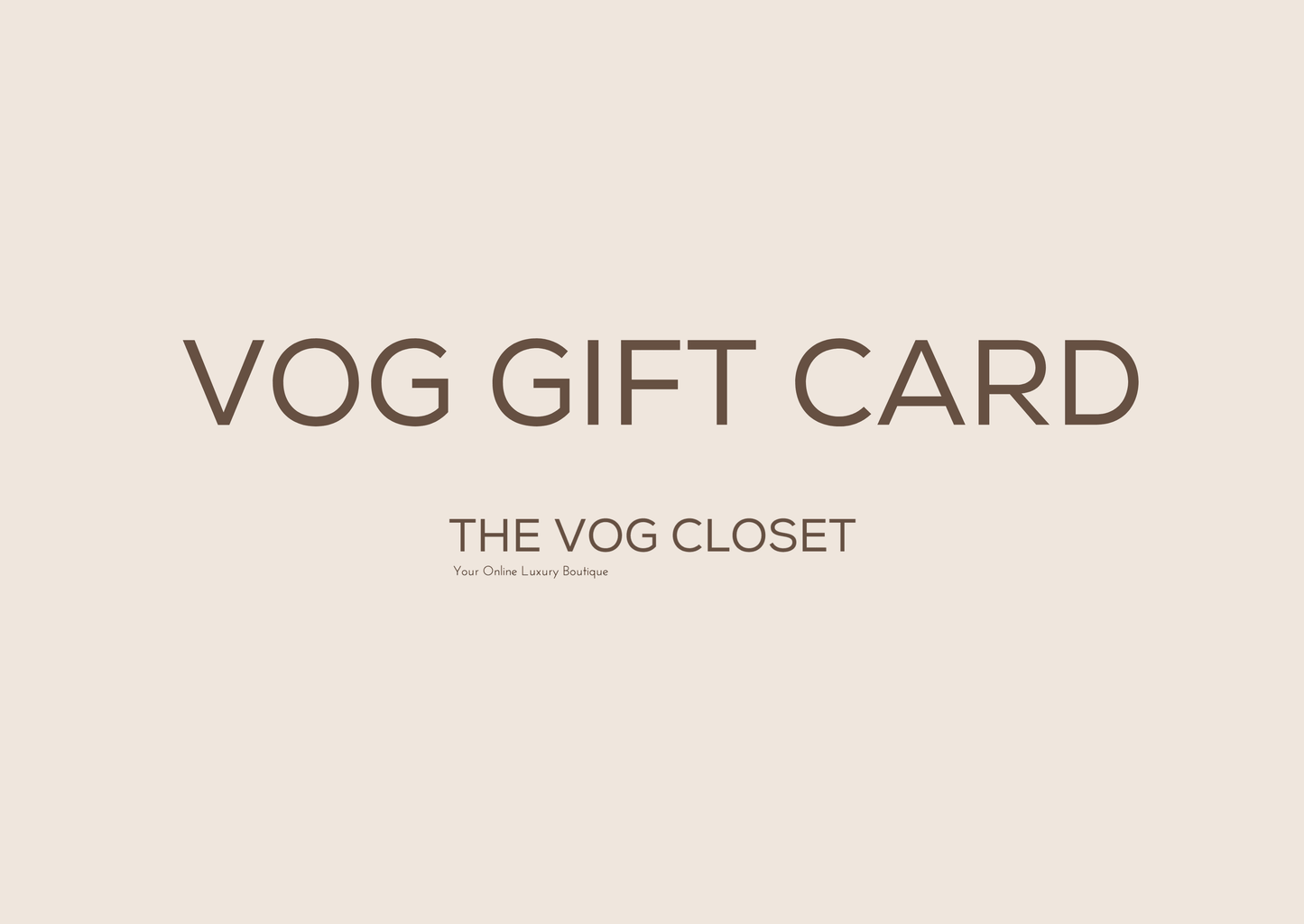 VOG GIFT CARD - THE VOG CLOSET