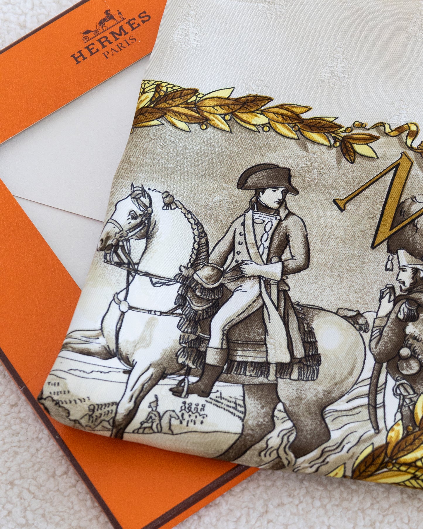 HERMÈS Napoleon Silk Scarf 90