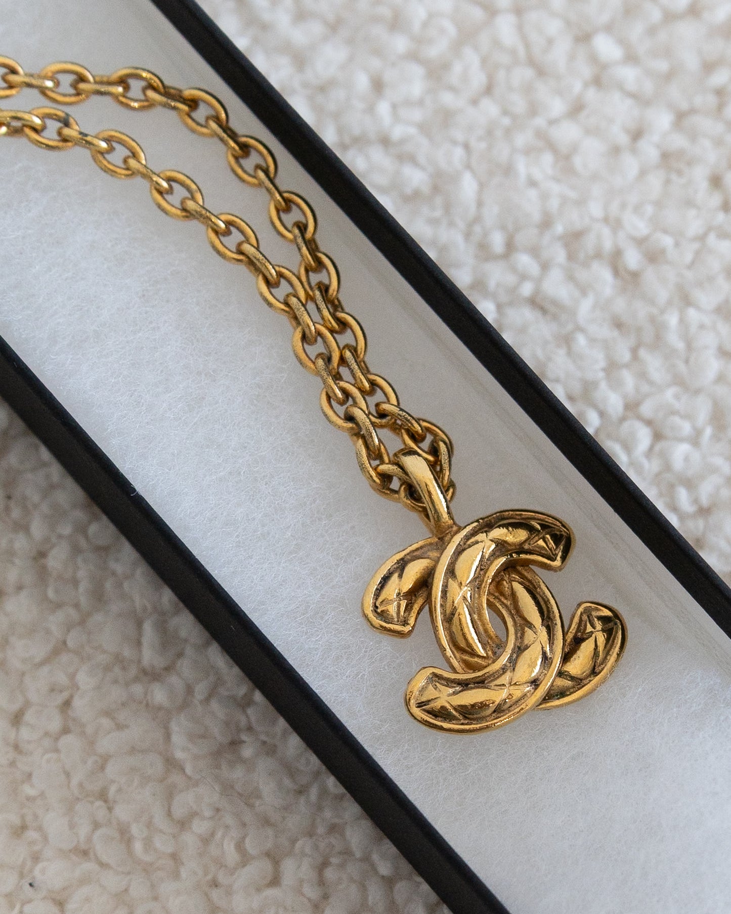 CHANEL Quilted CC Necklace