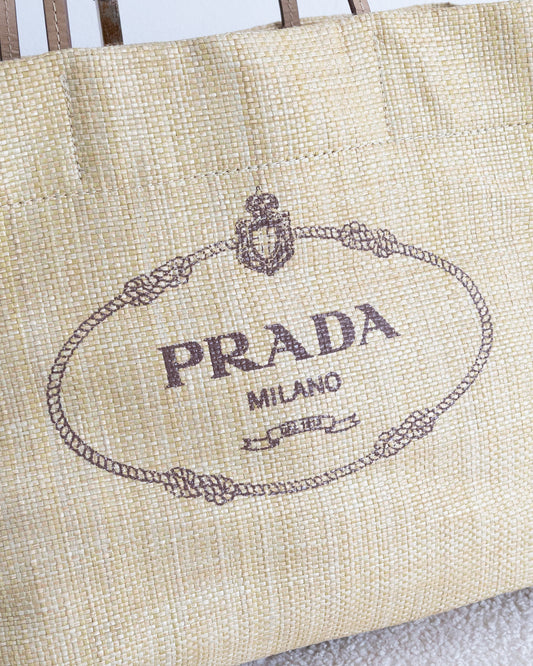 PRADA Raffia Tote