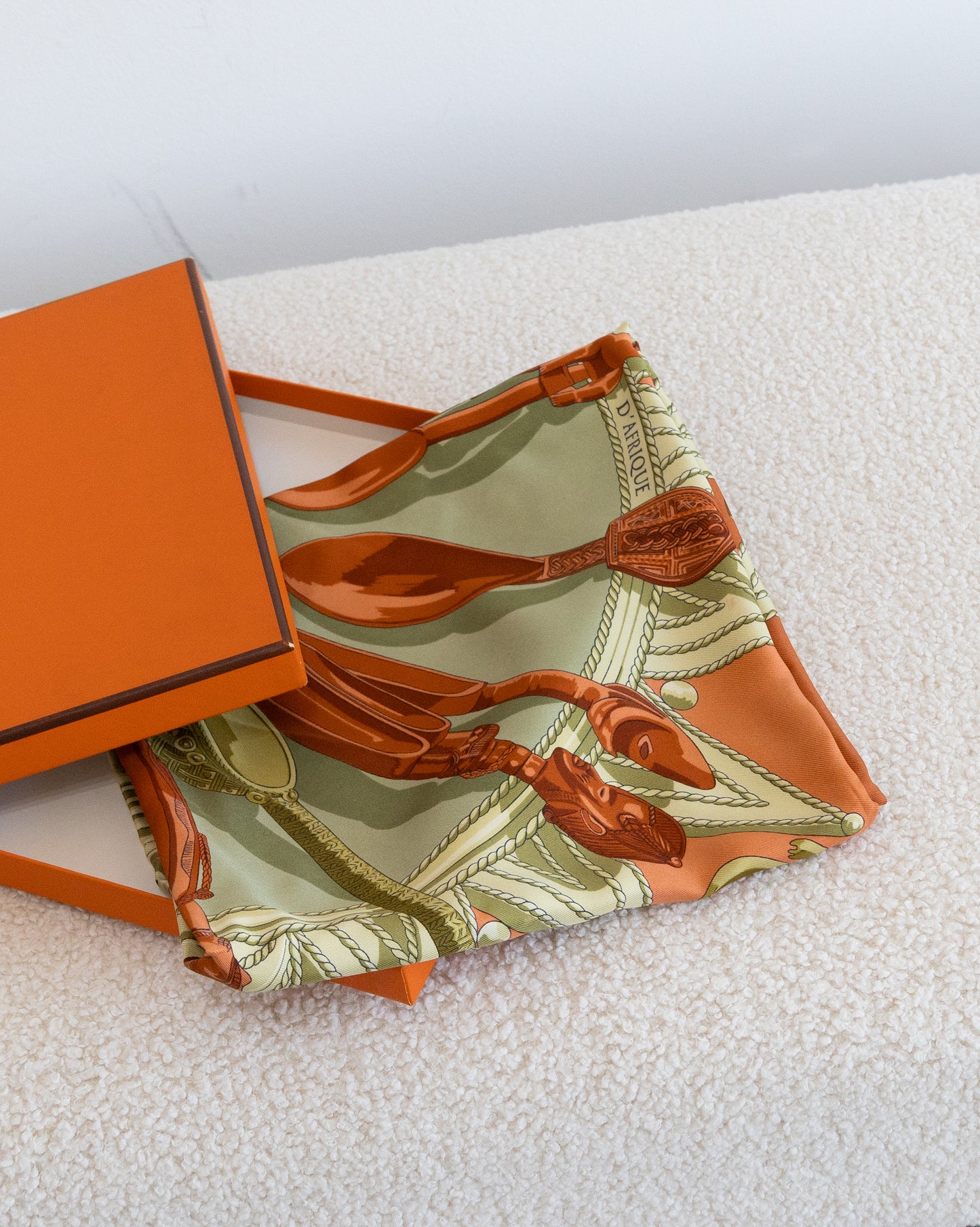 HERMÈS Cuillers D Afrique Silk Scarf