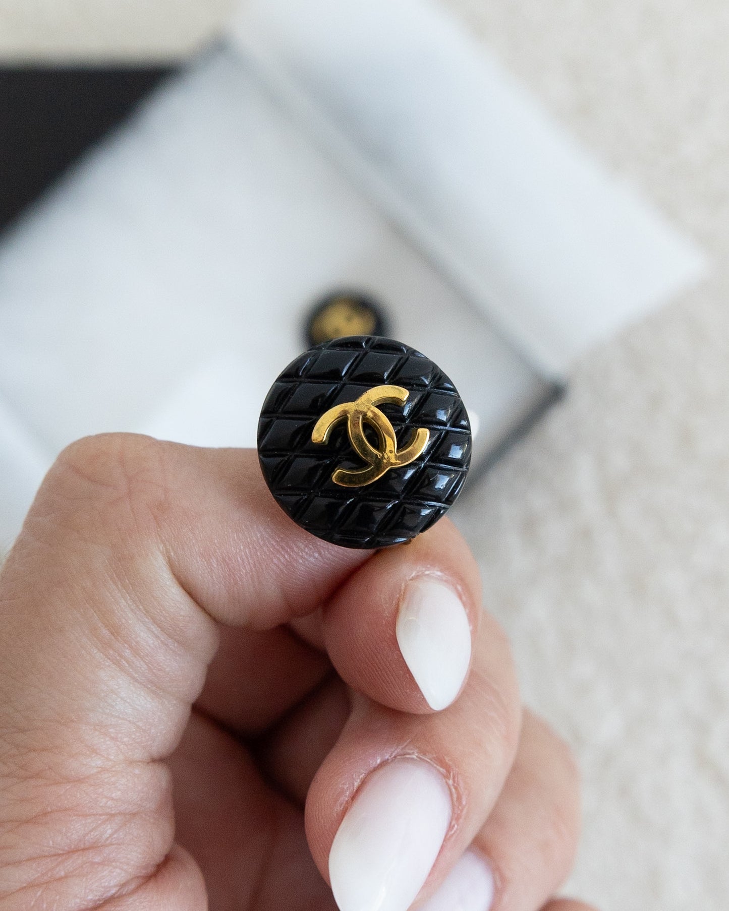 CHANEL CC Resin Earrings