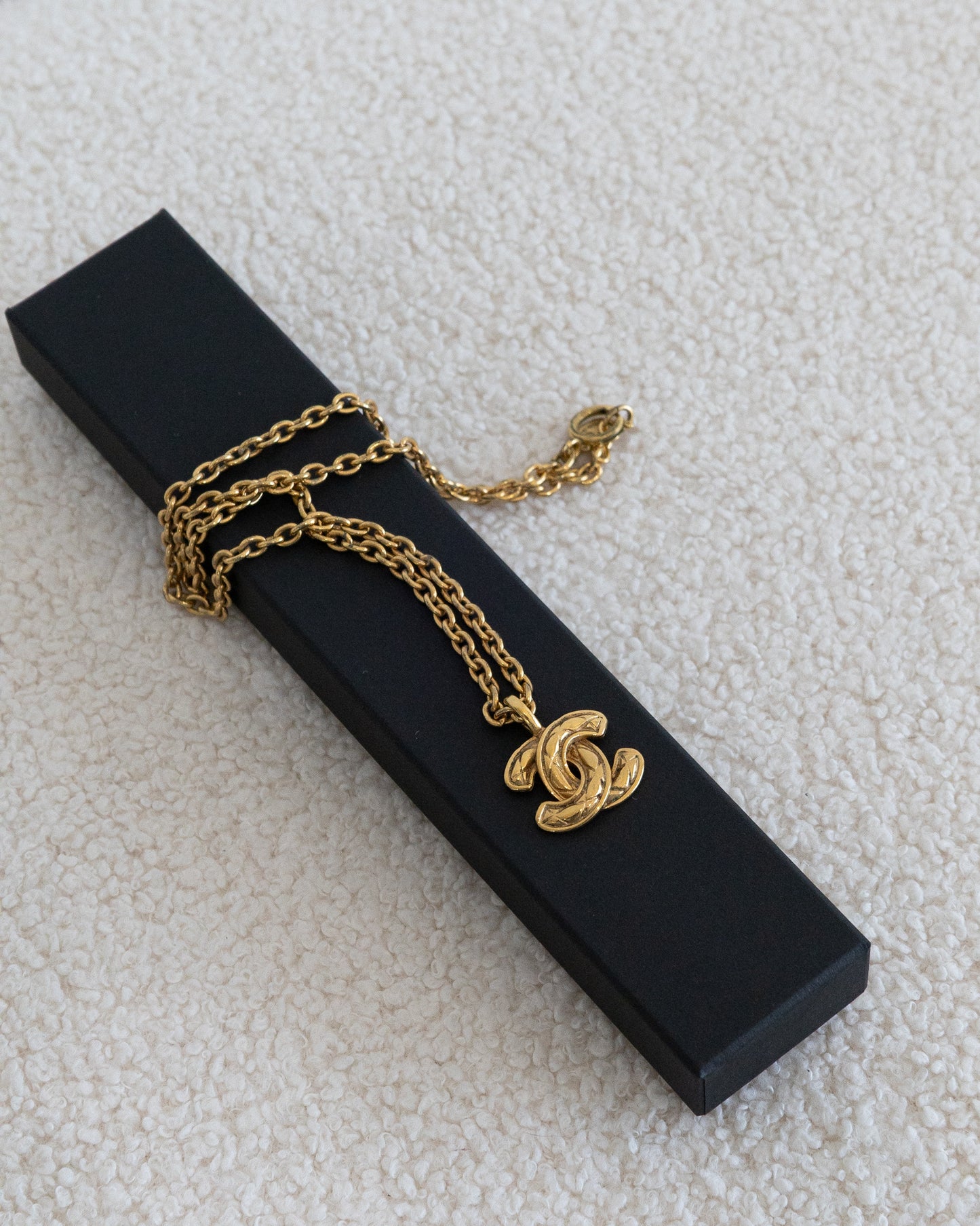 CHANEL Quilted CC Necklace