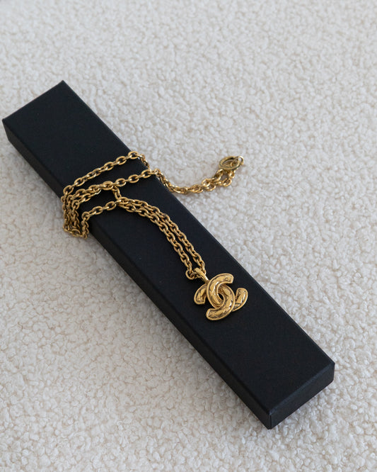 CHANEL Quilted CC Necklace