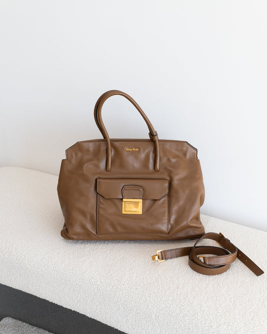 MIU MIU Nappa Tote