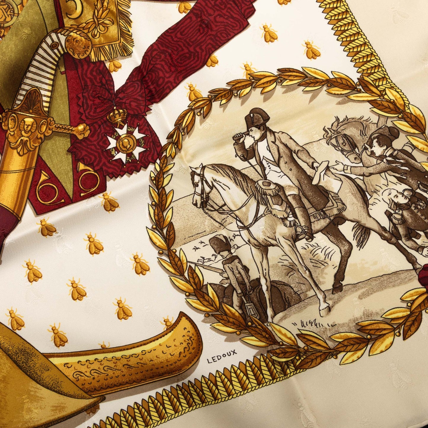 HERMÈS Napoleon Silk Scarf 90