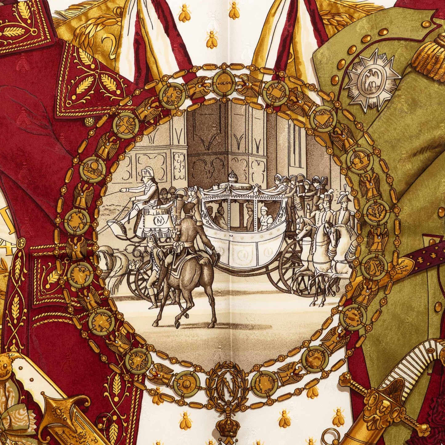 HERMÈS Napoleon Silk Scarf 90