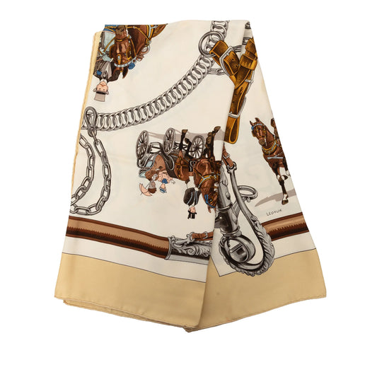 HERMÈS Equipages Silk 90